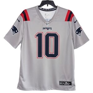 NE Patriots Mac Jones #10 Nike Gray Inverted Official NFL Legend Jersey Size XL